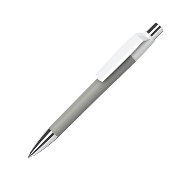Ручка шариковая MOOD, покрытие soft touch, серый, пластик, металл - купить оптом