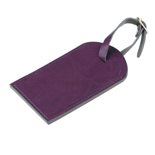 Багажная бирка  "Tinted", 6,5*11,5 см, PU, фиолетовый с серым - купить оптом