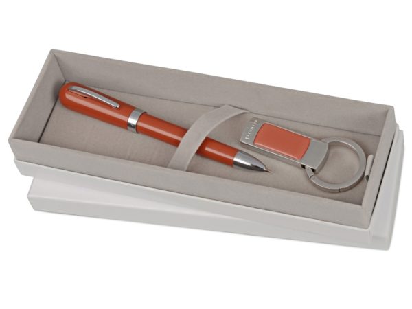 Подарочный набор: брелок с USB-флешкой на 4 Гб, ручка шариковая - купить оптом