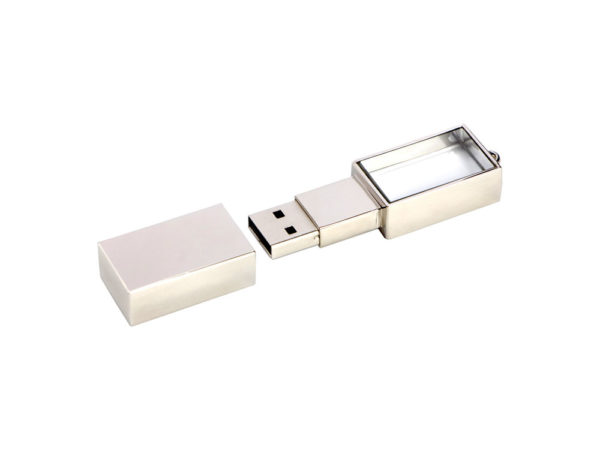 USB 2.0- флешка на 16 Гб кристалл в металле - купить оптом