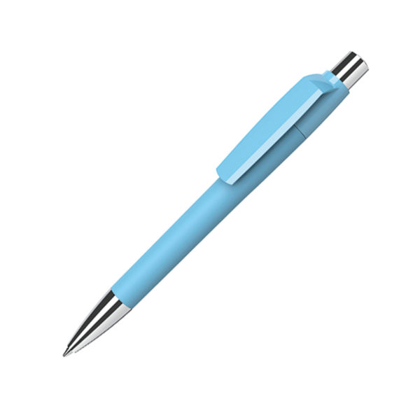 Ручка шариковая MOOD, покрытие soft touch, светло-голубой, пластик, металл - купить оптом