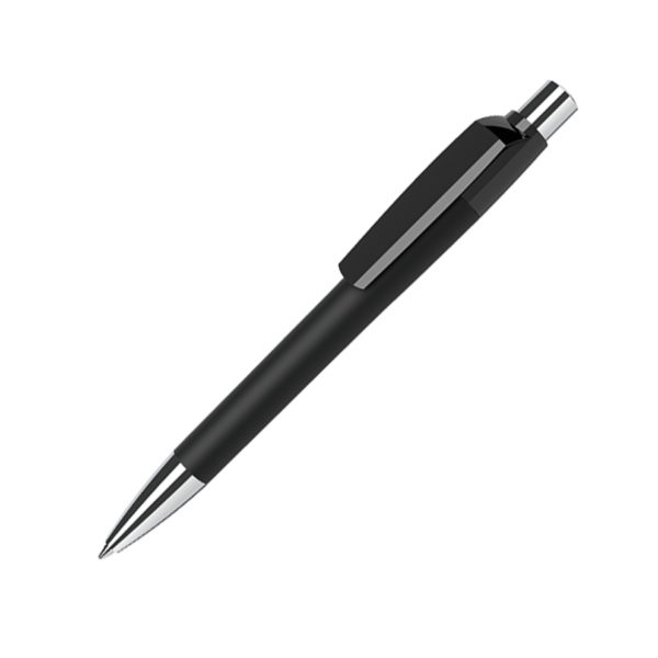 Ручка шариковая MOOD, покрытие soft touch, черный, пластик, металл - купить оптом