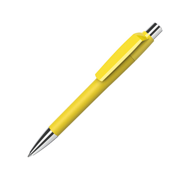 Ручка шариковая MOOD, покрытие soft touch, желтый, пластик, металл - купить оптом