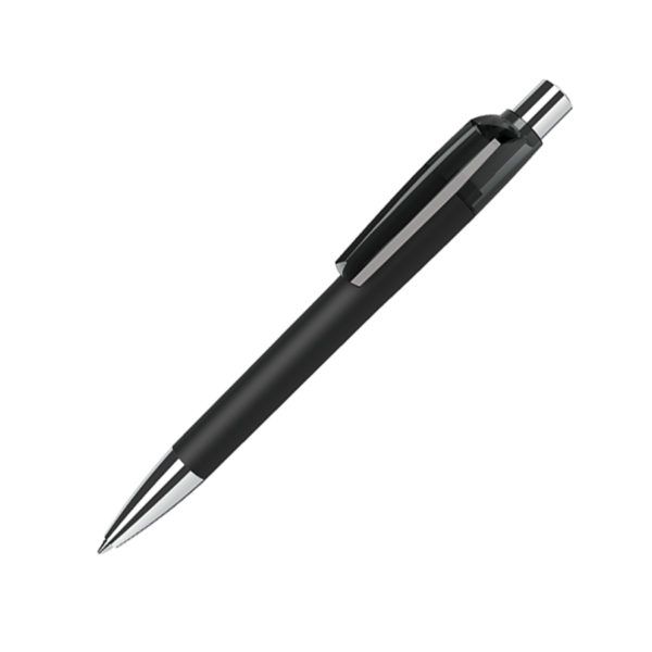 Ручка шариковая MOOD, покрытие soft touch, темно-серый, пластик, металл - купить оптом