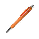 Ручка шариковая MOOD, покрытие soft touch, оранжевый, пластик, металл