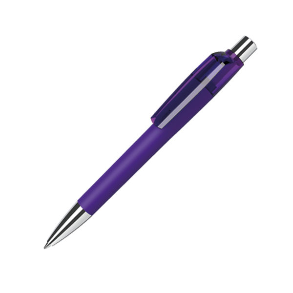 Ручка шариковая MOOD, покрытие soft touch, темно-фиолетовый, пластик, металл - купить оптом