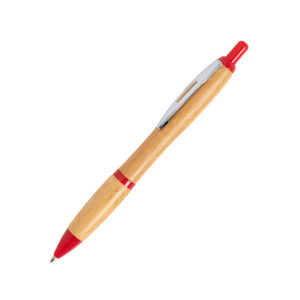 DAFEN, ручка шариковая, красный, бамбук, пластик, металл - купить оптом