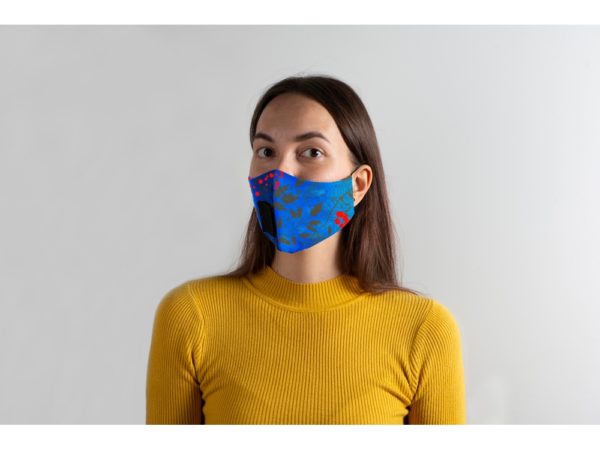 Гигиеническая маска для лица многоразовая с люверсом, для сублимации в крое - купить оптом