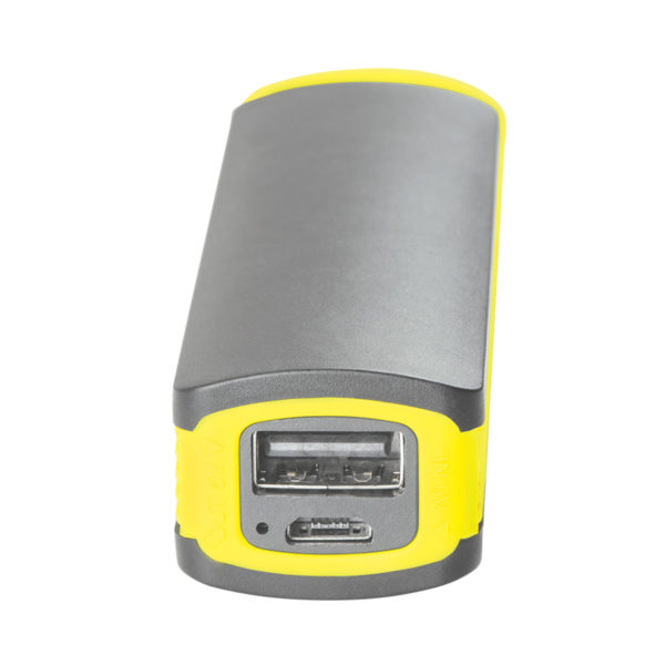 Универсальный аккумулятор "Fancy" (2200mAh), серый с желтым, 12,9х2,7х2,2 см,пластик, шт - купить оптом