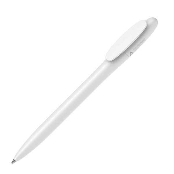 Ручка шариковая BAY RE, белый, переработанный пластик - купить оптом