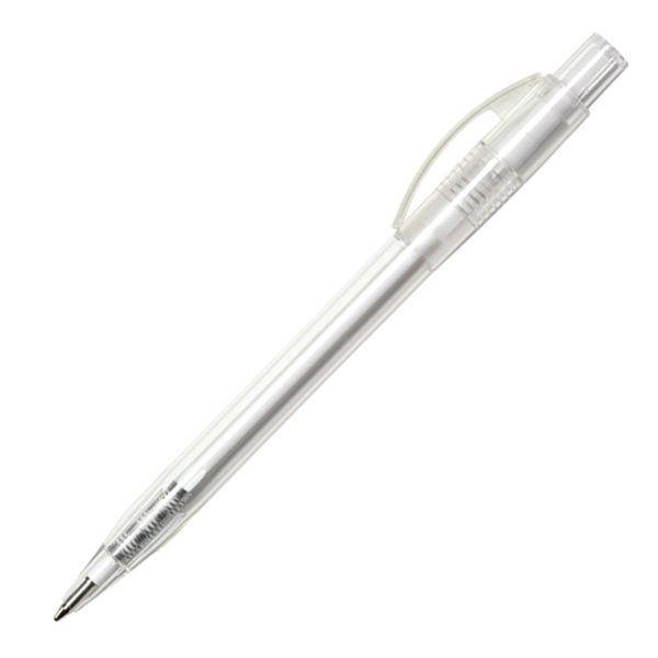 Ручка шариковая PIXEL, прозрачный белый, пластик - купить оптом