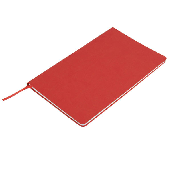Бизнес-блокнот "Audrey", 130х210 мм, красный, кремовая бумага, гибкая обложка, в линейку - купить оптом