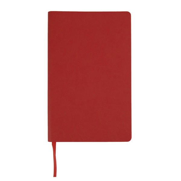 Бизнес-блокнот "Audrey", 130х210 мм, красный, кремовая бумага, гибкая обложка, в линейку - купить оптом