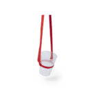 Ланъярд FRINLY для стакана, красный, полиэстер силикон, 2х45 см, фото 2