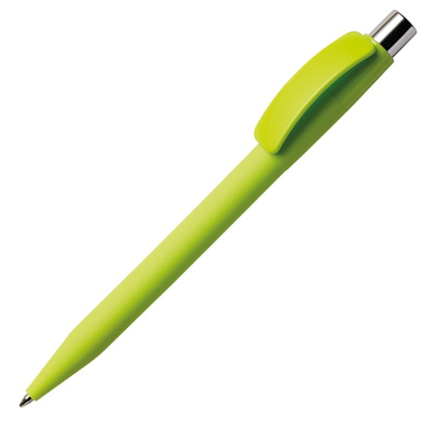 Ручка шариковая PIXEL, покрытие soft touch, зеленое яблоко, пластик - купить оптом