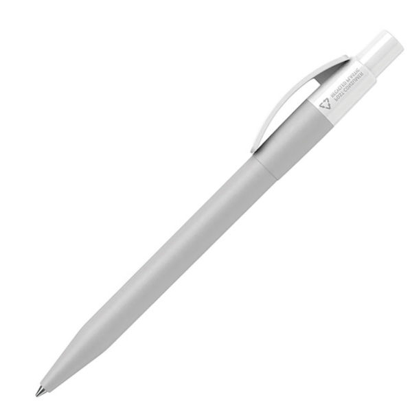 Ручка шариковая PIXEL RE, светло-серый, переработанный пластик - купить оптом