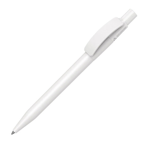 Ручка шариковая PIXEL RE, белый, переработанный пластик - купить оптом