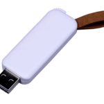 USB 2.0- флешка промо на 8 Гб прямоугольной формы, выдвижной механизм - купить оптом