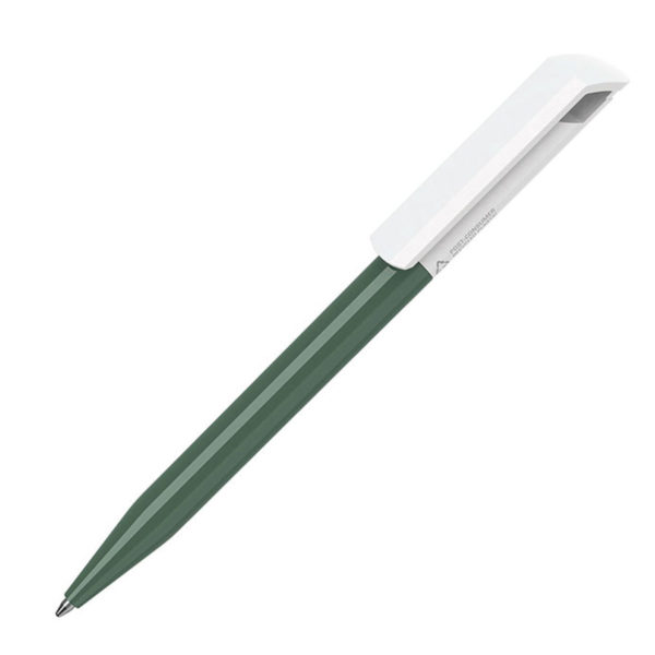 Ручка шариковая ZINK RE, темно-зеленый, переработанный пластик - купить оптом