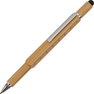 Ручка-стилус из бамбука «Tool» с уровнем и отверткой - купить оптом