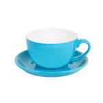 Набор подарочный COFFEE-MEET: бизнес-блокнот, ручка, чайная/кофейная пара, коробка, стружка, голубой, фото 3