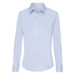 Рубашка "Lady-Fit Long Sleeve Oxford Shirt", светло-серый_M, 70% х/б, 30% п/э, 135 г/м2 - купить оптом