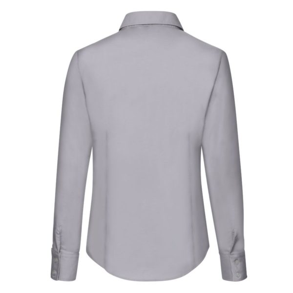 Рубашка "Lady-Fit Long Sleeve Oxford Shirt", светло-серый_L, 70% х/б, 30% п/э, 135 г/м2 - купить оптом