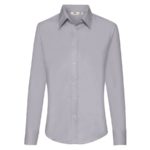 Рубашка "Lady-Fit Long Sleeve Oxford Shirt", светло-серый_L, 70% х/б, 30% п/э, 135 г/м2 - купить оптом