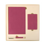 Набор подарочный PROVENCE, Универсальный аккумулятор(5000мАh), блокнот и ручка, розовый, шт