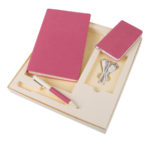 Набор подарочный PROVENCE, Универсальный аккумулятор(5000мАh), блокнот и ручка, розовый, шт, фото 3