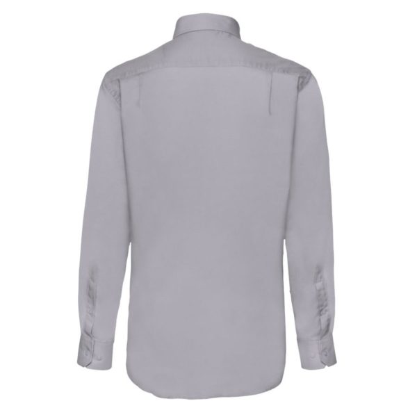 Рубашка "Long Sleeve Oxford Shirt", светло-серый_M, 70% х/б, 30% п/э, 135 г/м2 - купить оптом