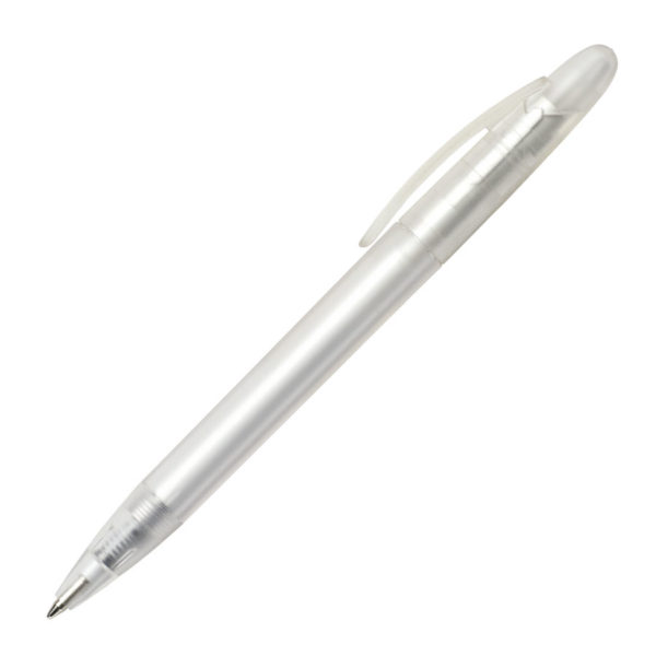 Ручка шариковая ICON FROST, прозрачный белый, пластик - купить оптом