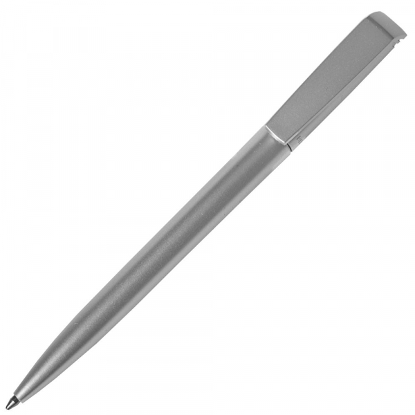 Ручка шариковая Flip Silver, серебристый металлик - купить оптом
