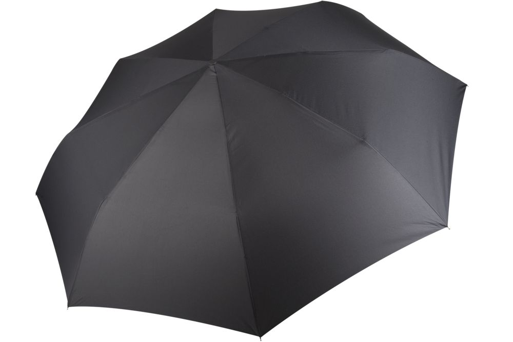 Зонт складной Unit Fiber с большим куполом, черный - купить оптом