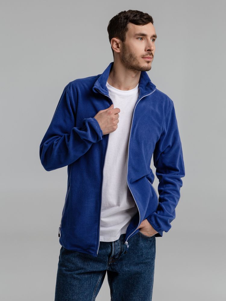 Куртка флисовая мужская Twohand, синяя - купить оптом