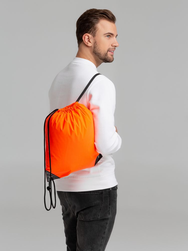 Рюкзак-мешок Manifest Color из светоотражающей ткани, оранжевый - купить оптом