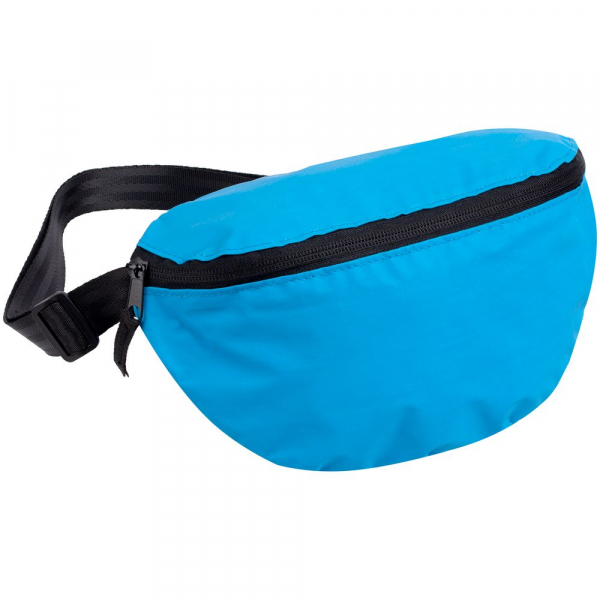 Поясная сумка Manifest Color из светоотражающей ткани, синяя - купить оптом