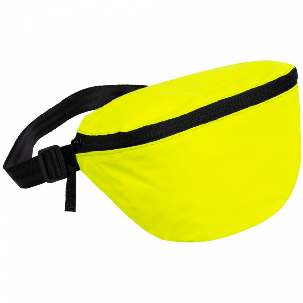 Поясная сумка Manifest Color из светоотражающей ткани, неон-желтая - купить оптом