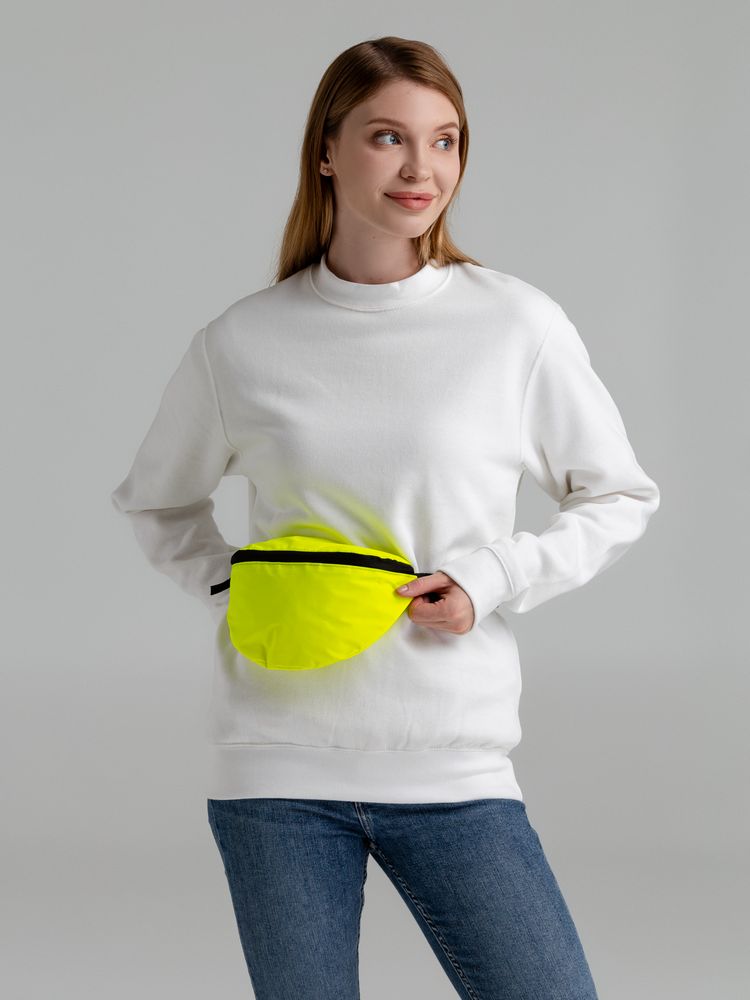 Поясная сумка Manifest Color из светоотражающей ткани, неон-желтая - купить оптом