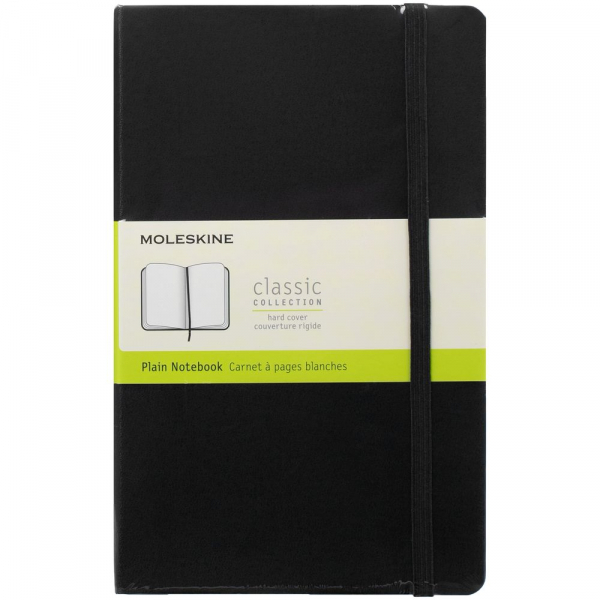 Записная книжка Moleskine Classic Large, без линовки, черная - купить оптом