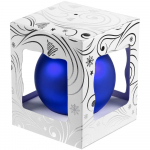 Елочный шар Gala Night Matt в коробке с тиснением, синий, 8 см, фото 2