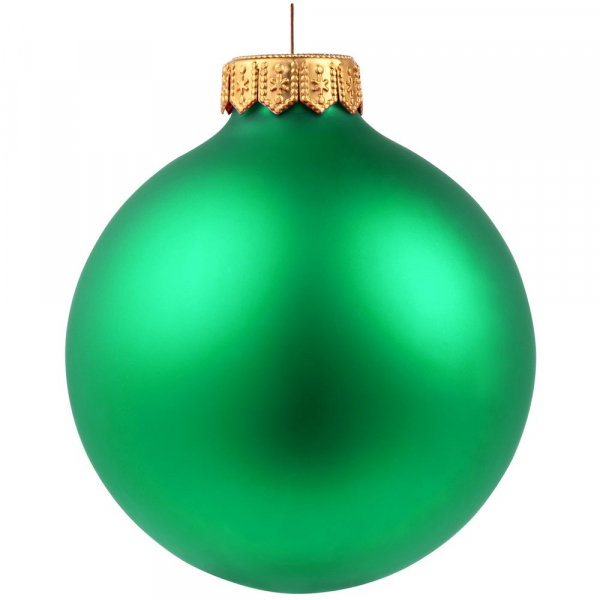 Елочный шар Gala Night Matt в коробке с тиснением, зеленый, 8 см - купить оптом
