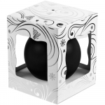 Елочный шар Gala Night Matt в коробке с тиснением, черный, 8 см, фото 2