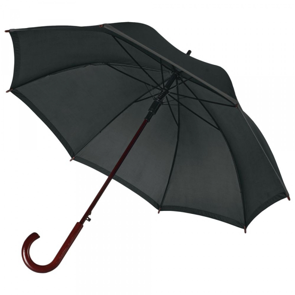 Зонт-трость светоотражающий Reflect, черный - купить оптом