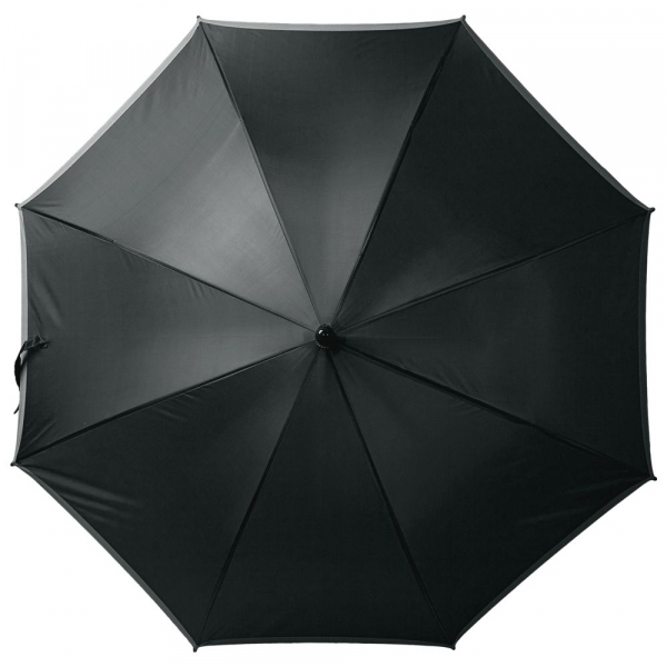 Зонт-трость светоотражающий Reflect, черный - купить оптом