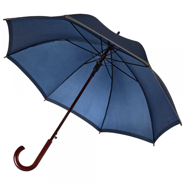Зонт-трость светоотражающий Reflect, синий - купить оптом
