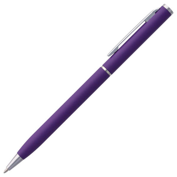 Ежедневник Magnet Chrome с ручкой, серый с фиолетовым - купить оптом