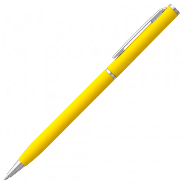 Ежедневник Magnet Chrome с ручкой, серый с желтым - купить оптом