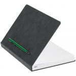 Ежедневник Magnet Chrome с ручкой, серый с зеленым, фото 1