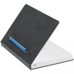 Ежедневник Magnet с ручкой, серый с голубым, фото 1